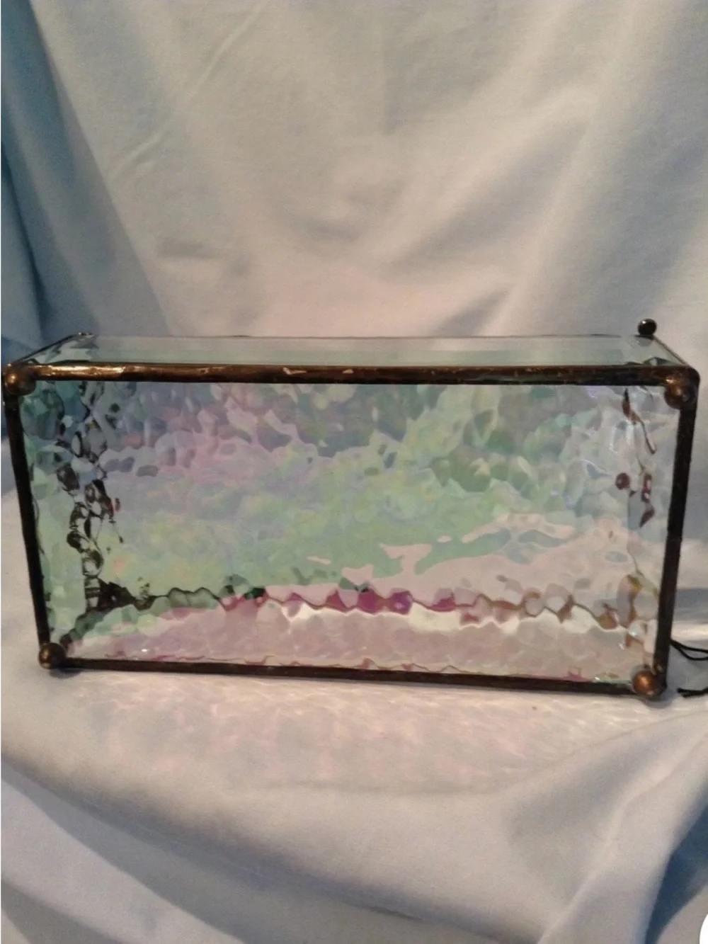 J.Devlin Glass Box Beveled in Clear with Brass Trim